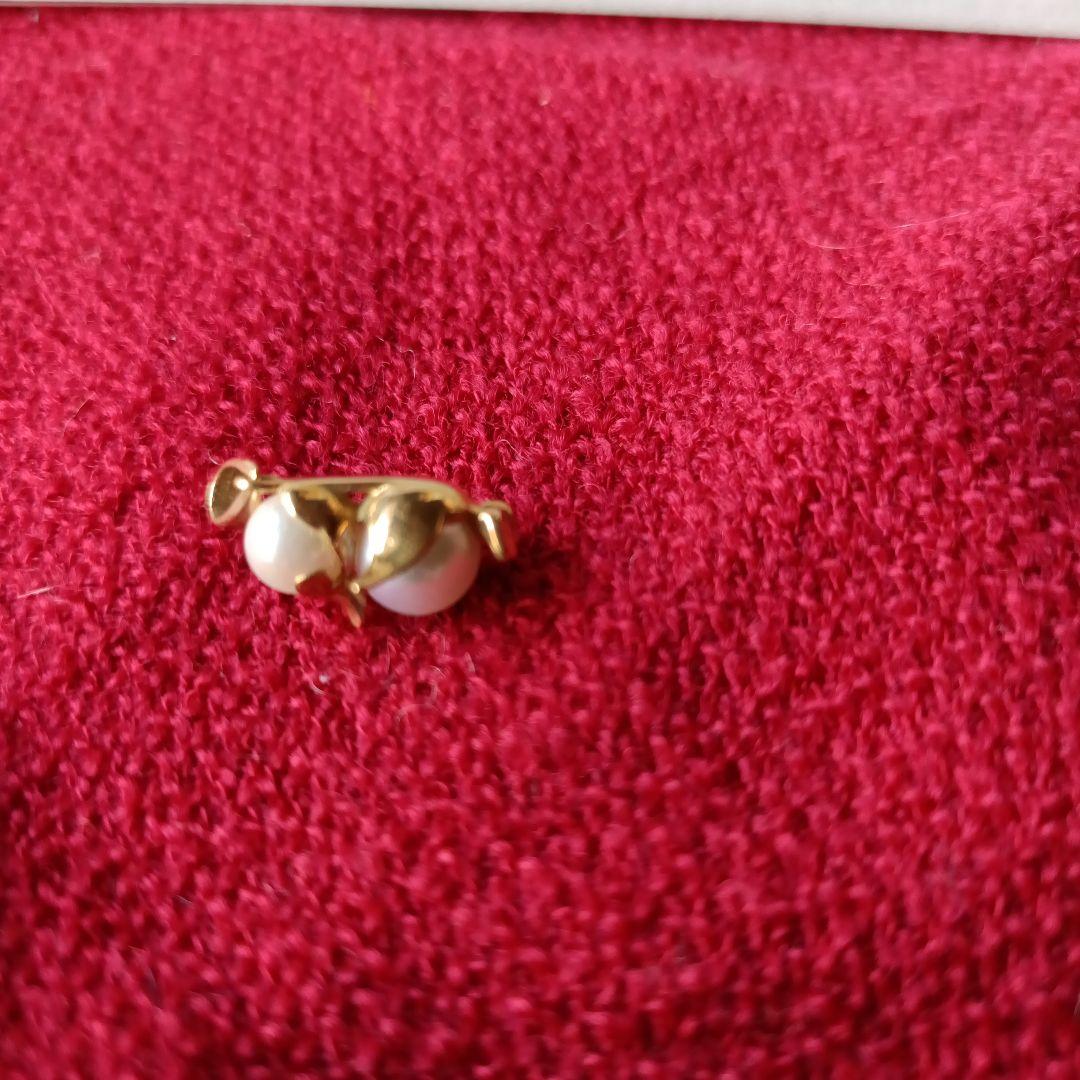 K18真珠アヒルペンダント