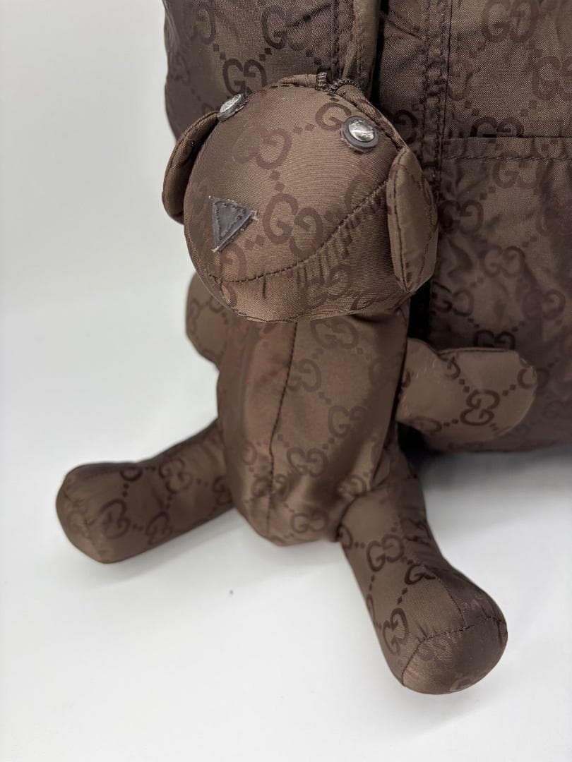 17724✨GUCCI トート エコバッグ テディベア 熊 ナイロン 犬 GG柄
