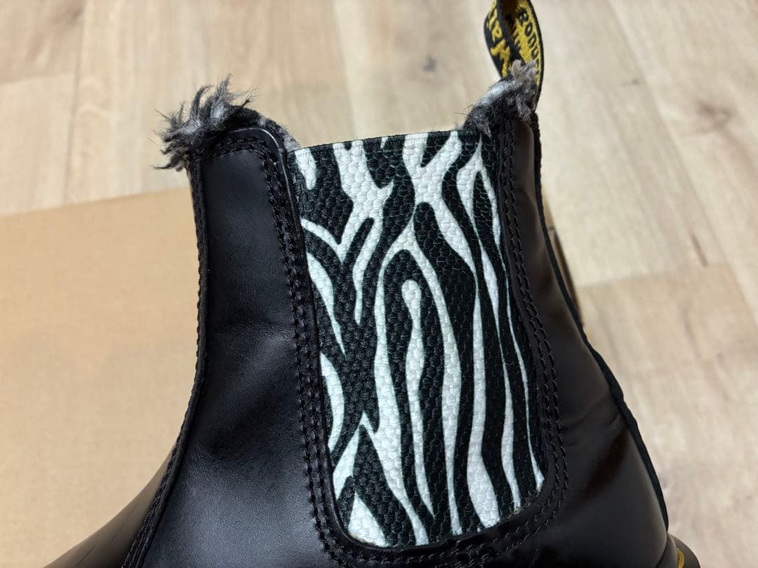 【美品】Dr.Martens ドクターマーチン ワークブーツ UK4 黒 ゼブラ