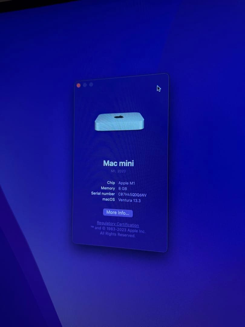 Macデスクトップ Mac mini 2020 M1 8GB 256GB