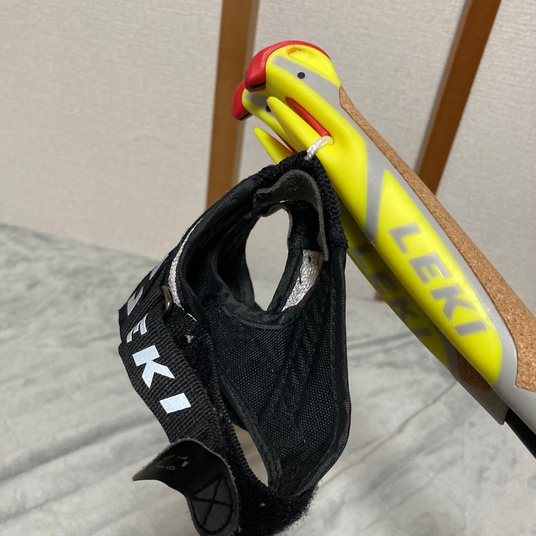 美品　LEKIノルディックウォーキングポールスピン シャークスピードロック