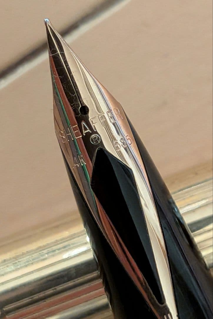 SHEAFFER 万年筆585 黒 14Kペン先　おまけ付