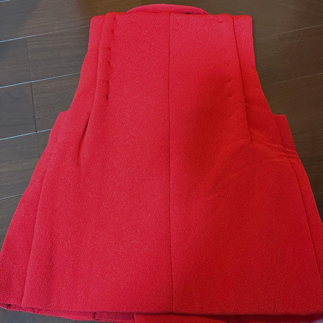 七五三用 赤色とピンク色 花柄 着物 セット