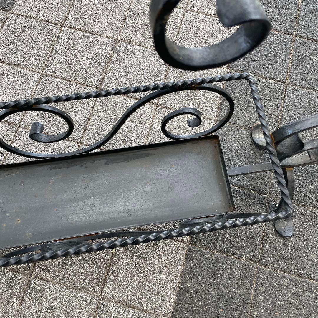 大型　アンティーク　アイアン　ブラックメタル　プランターラック