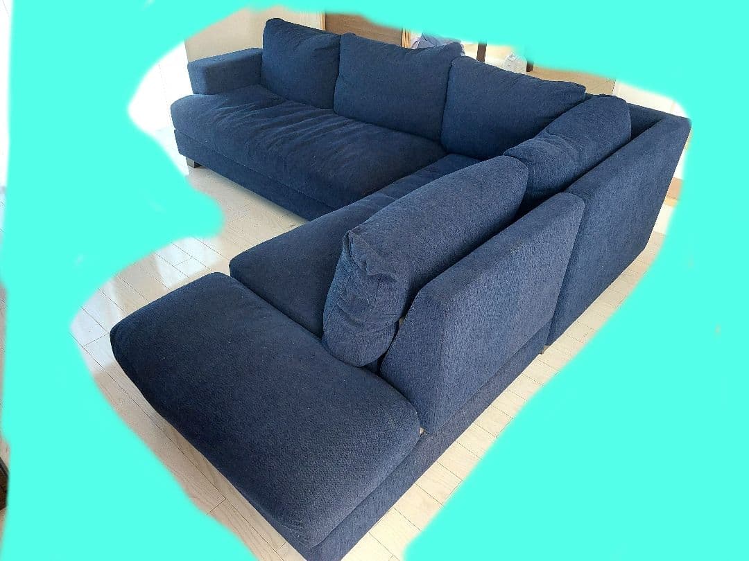 LASSO　カウチソファ(3～5人掛けソファ)【使用期間約６年】