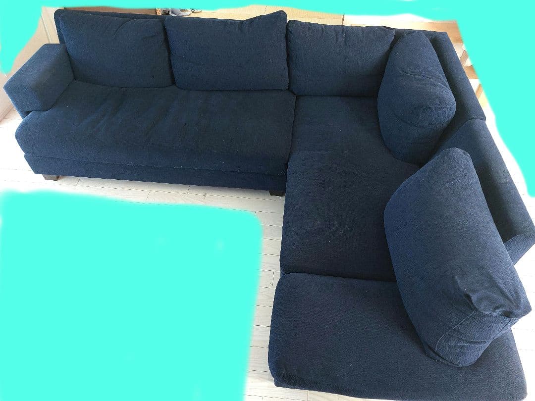 LASSO　カウチソファ(3～5人掛けソファ)【使用期間約６年】