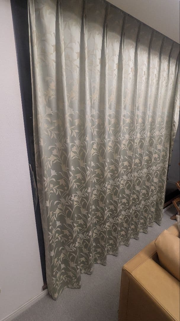 ②195×125cm×2枚 ドレープカーテン 川島織物