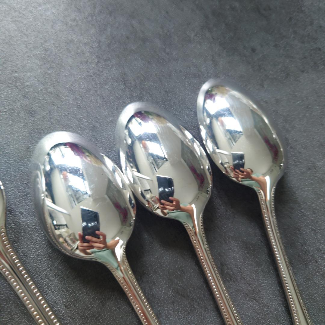 美品 クリストフル パール ケーキフォーク コーヒースプーン 6点