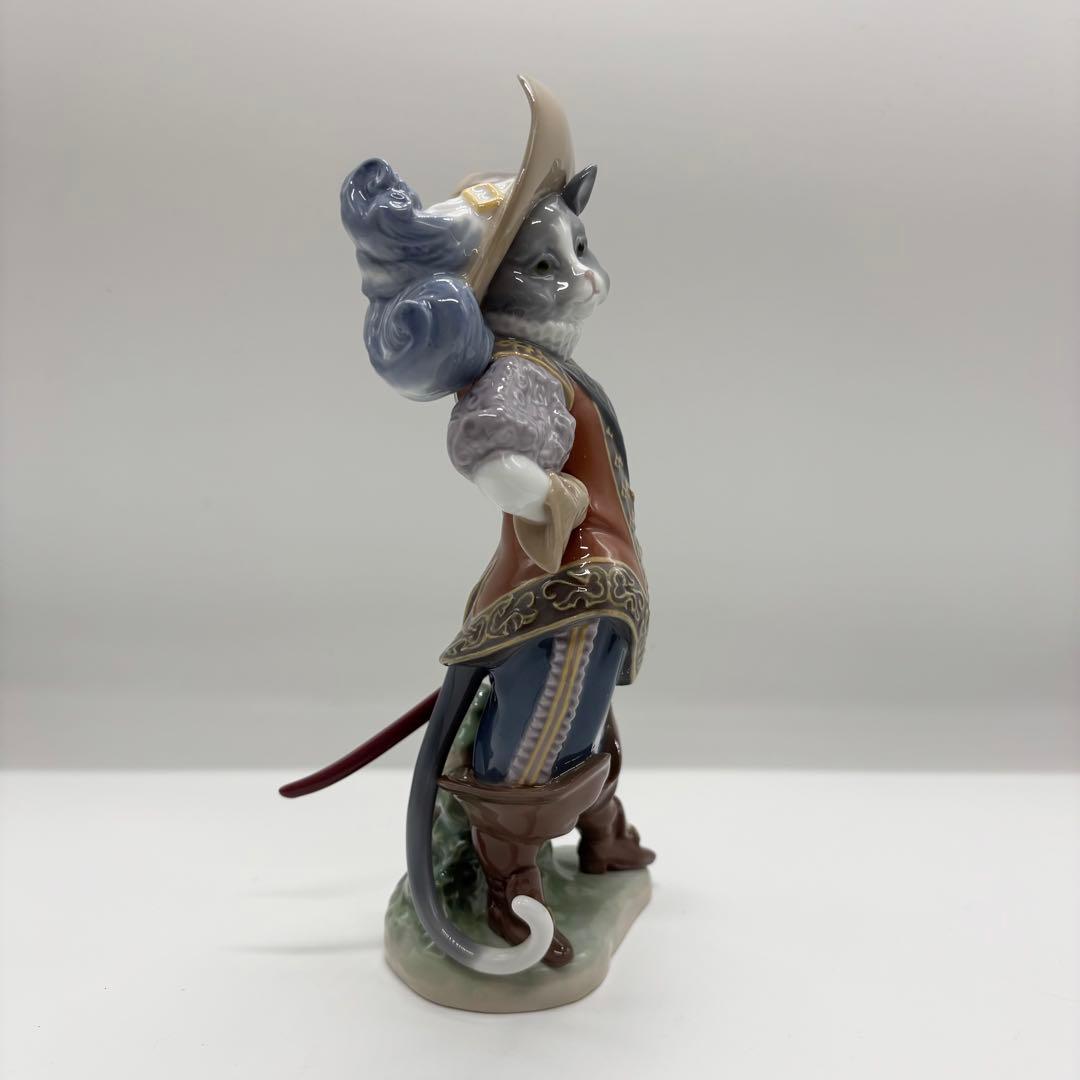 極美品 長靴をはいた猫 リヤドロ グリム童話コレクション アンティーク 置物