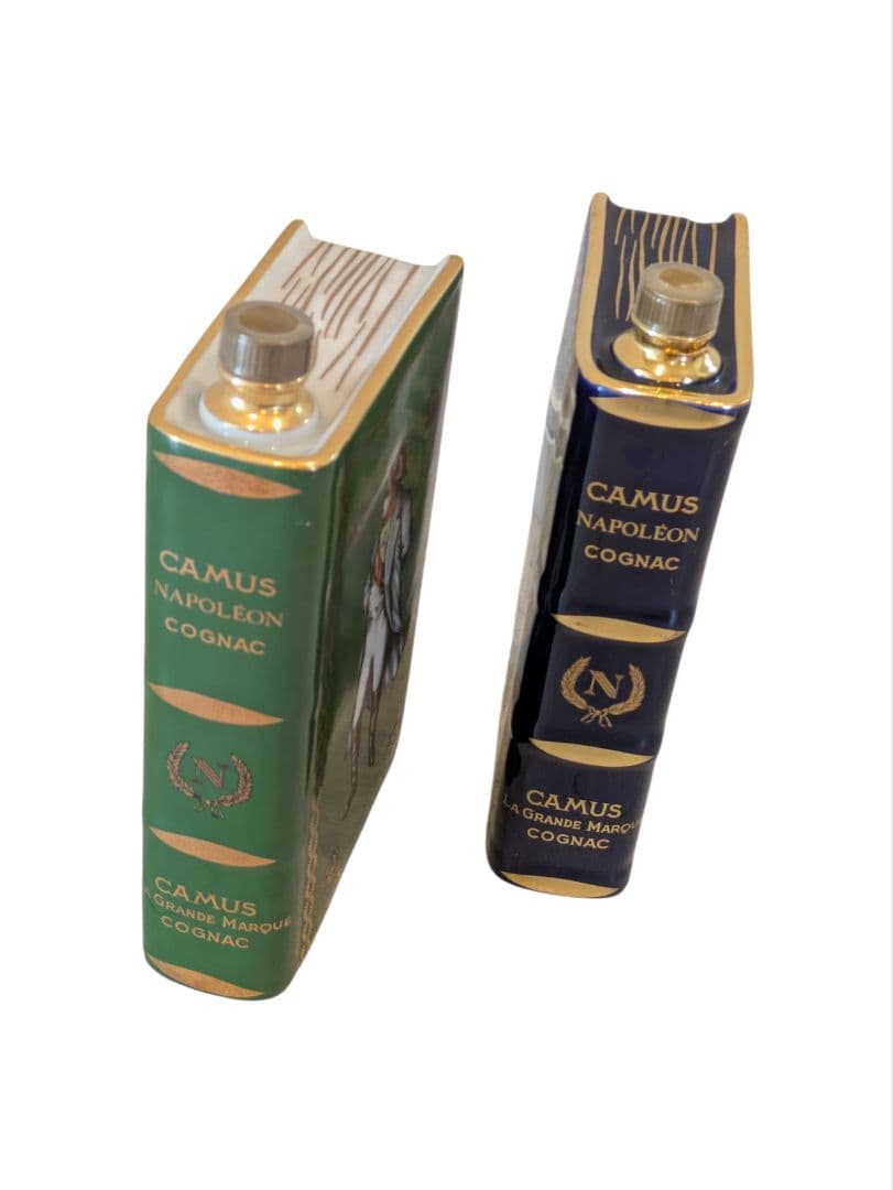 CAMUSカミュ ナポレオン ブック 陶器ボトル 青 緑 2本セット