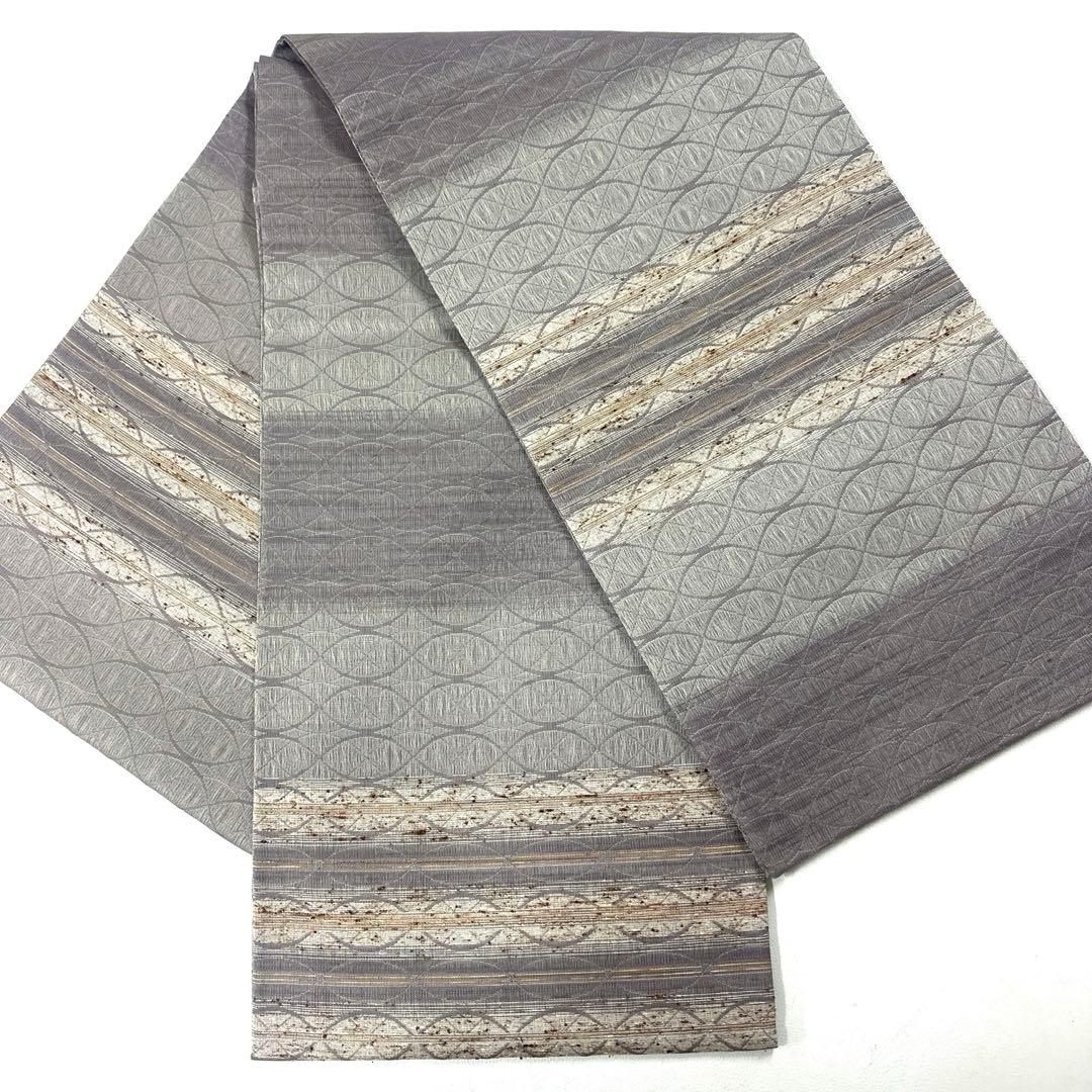 専用帯4967 ●高級 正絹 ぜんまい紬 袋帯