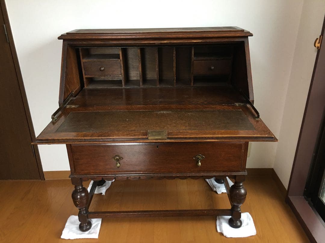 英国アンティーク　ビューロー　キャビネット/本棚/ガラス食器棚/飾り棚/店舗什器