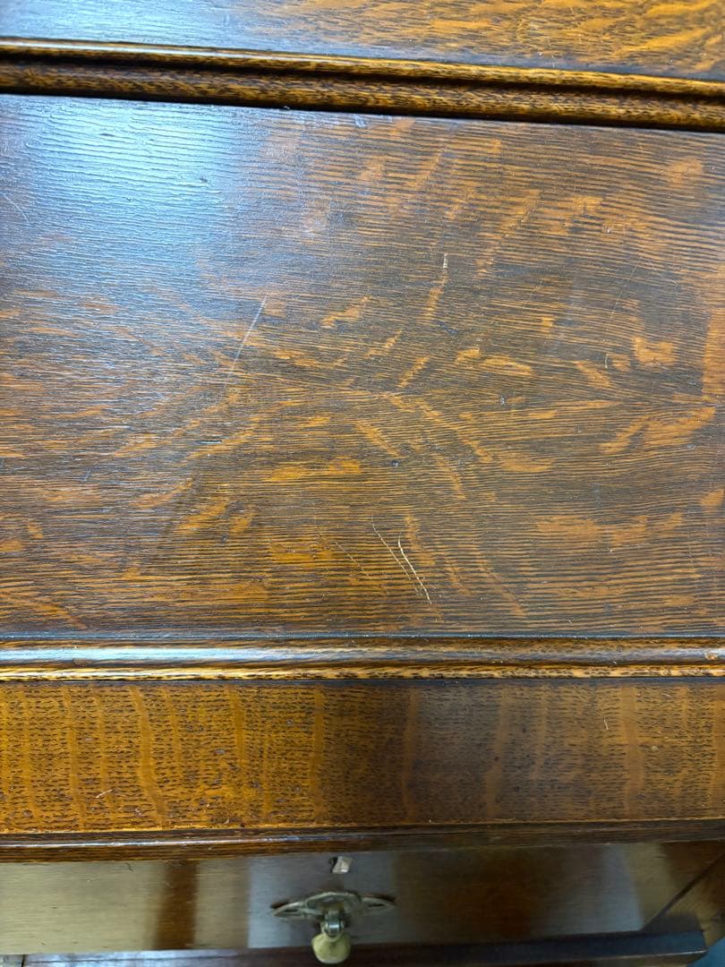 英国アンティーク　ビューロー　キャビネット/本棚/ガラス食器棚/飾り棚/店舗什器