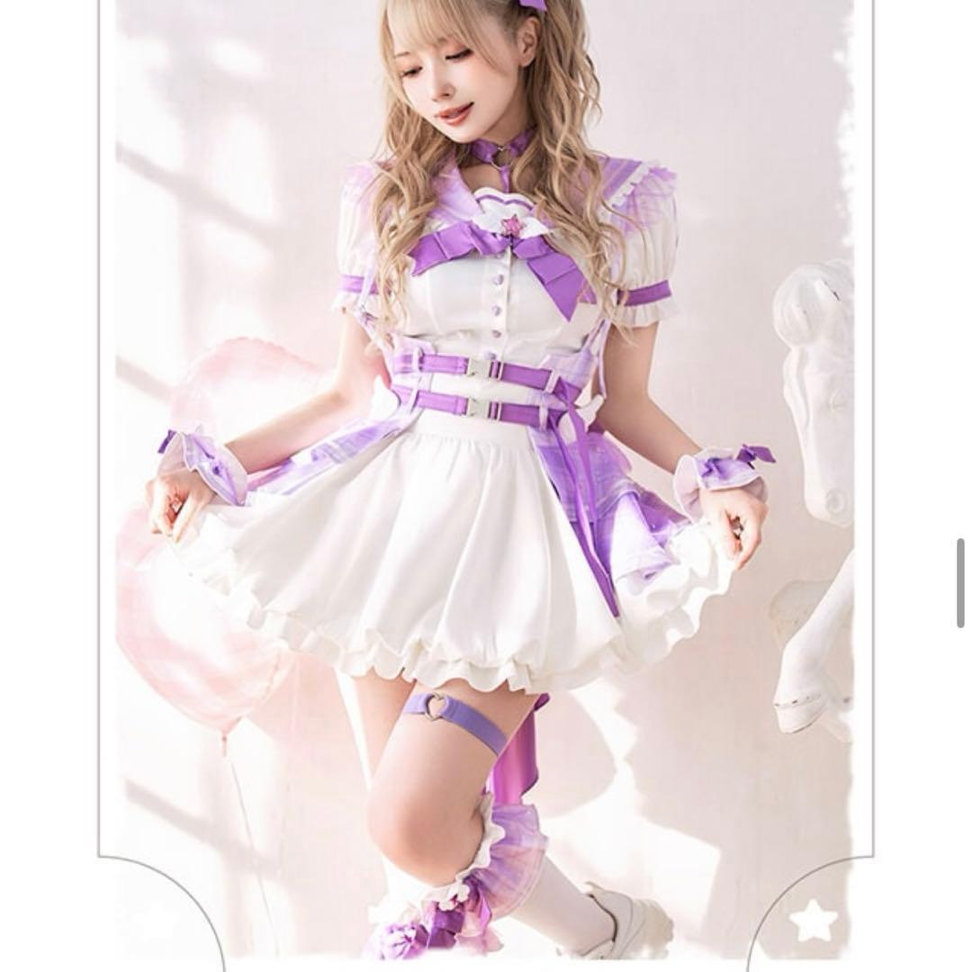 魔法少女ファンシーチェックセーラー パープル マリームーン