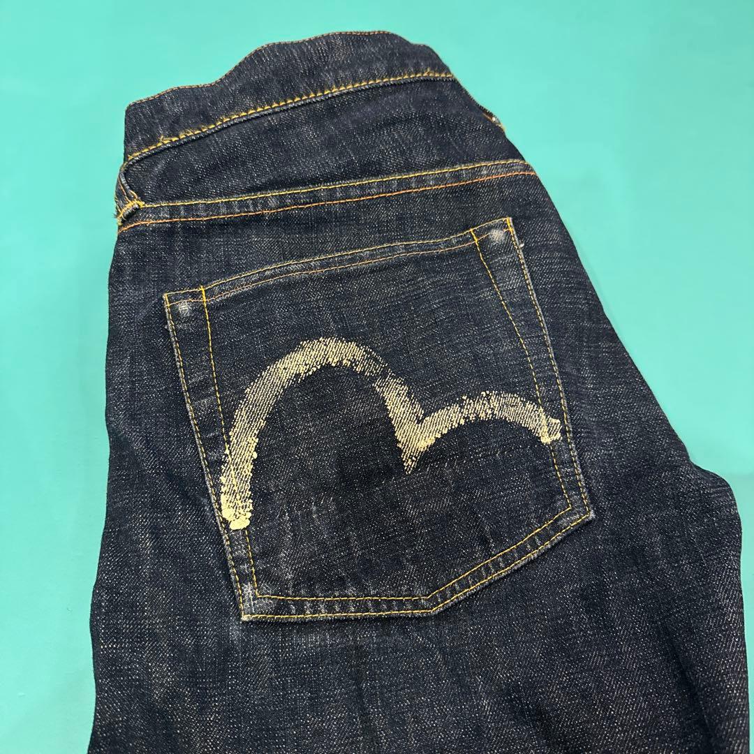 EVISU デニムジーンズ カモメペイント 濃紺