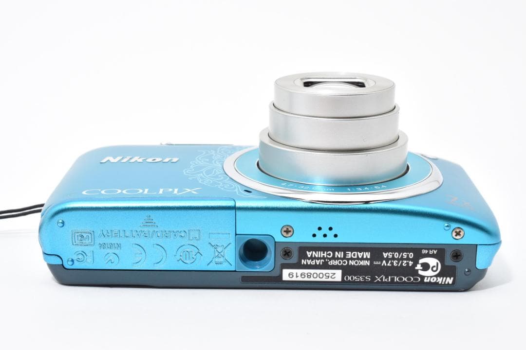【極美品】Nikon COOLPIX S3500 ブルー デジカメ#1968
