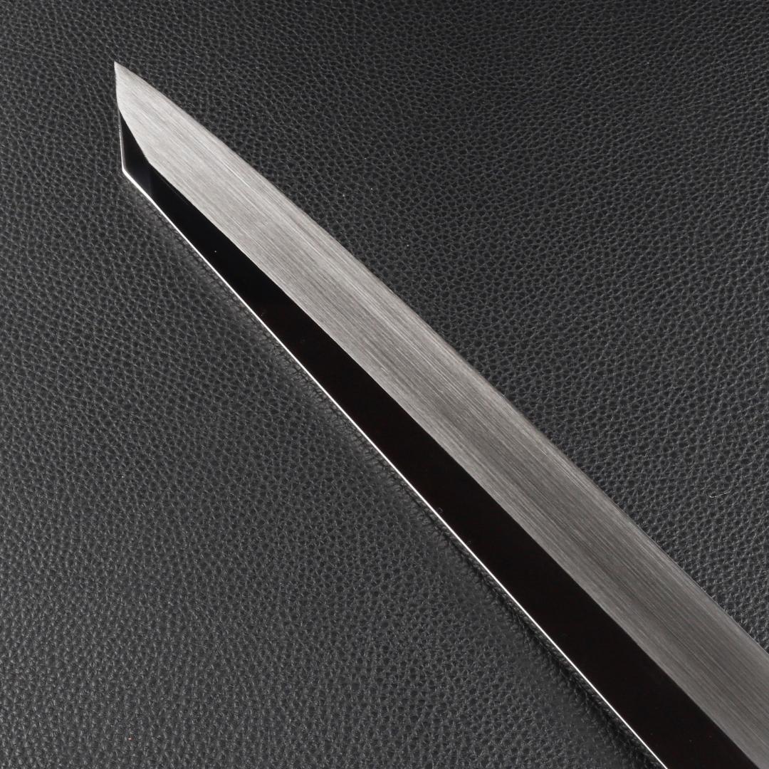 11162鏡面仕上げ 切付包丁 尺 刃は究極の切れ味 刺身包丁 黒檀黒水牛八角柄