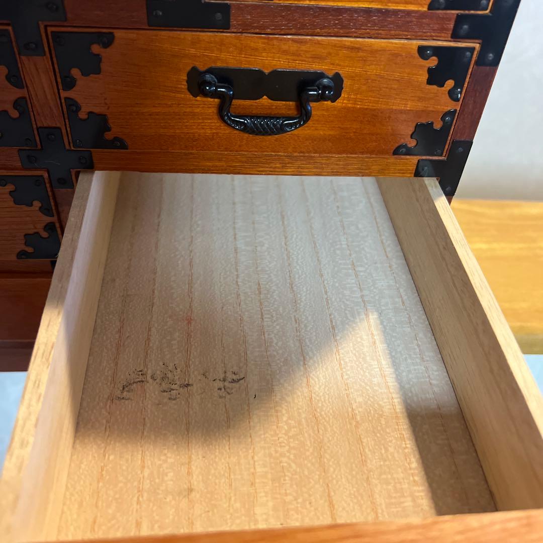 木製 8杯 小箪笥 小引出し 小物入れ ミニタンス 民芸家具 アンティーク