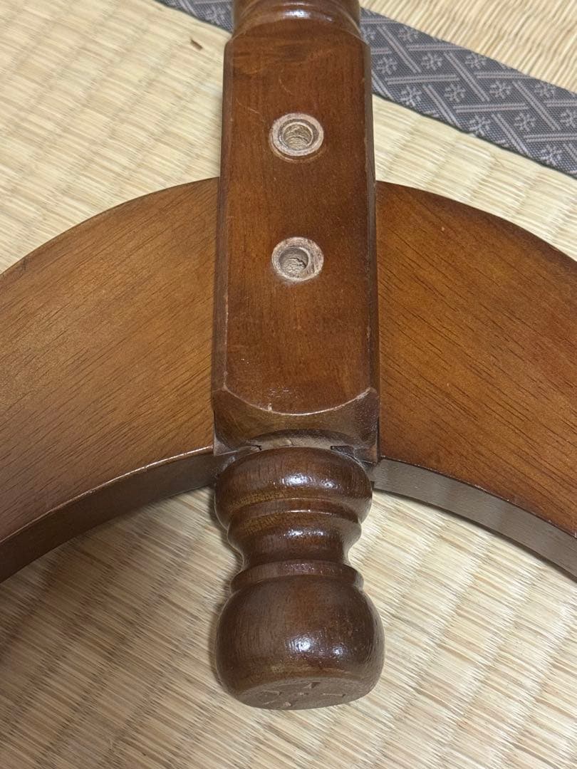 英国クラシック 北欧レトロ 木製 脚付き スタンドミラー 全身鏡 古家具　猫脚