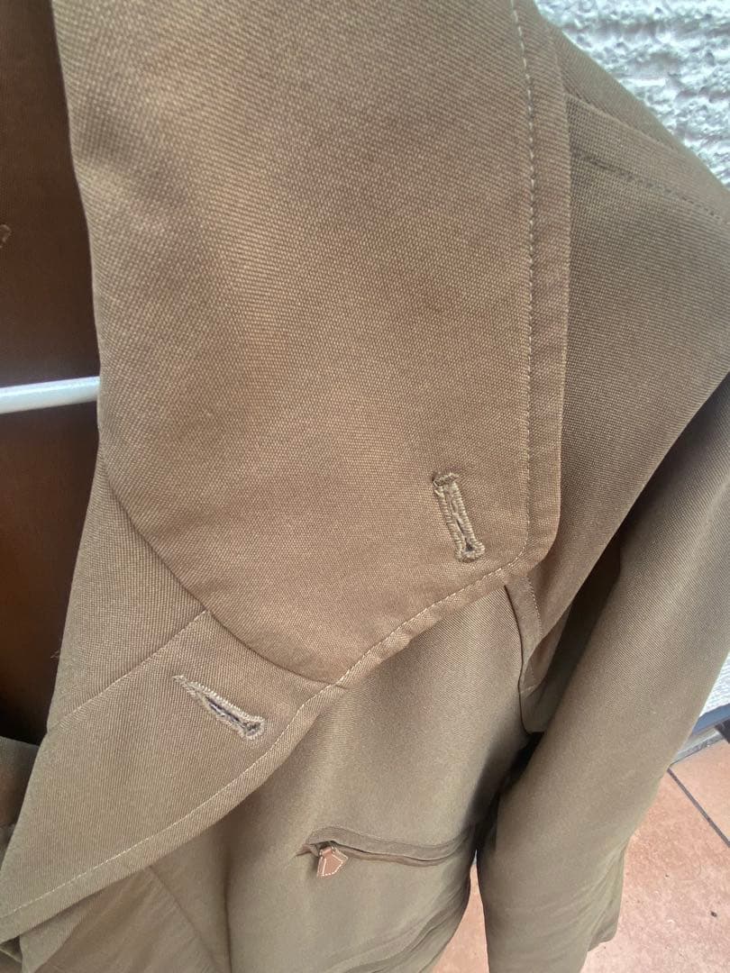 HERMES ポリアミド中綿入りハーフコート