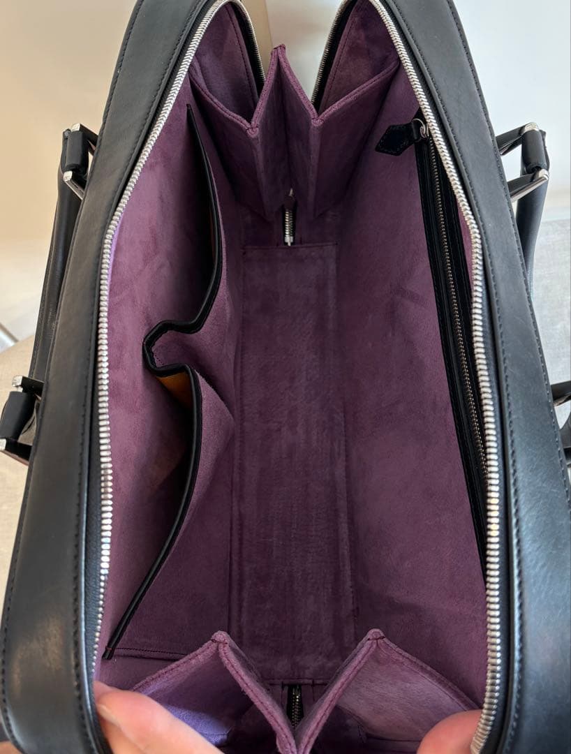 【新品未使用】万双　双鞣和地ブリーフケース　黒