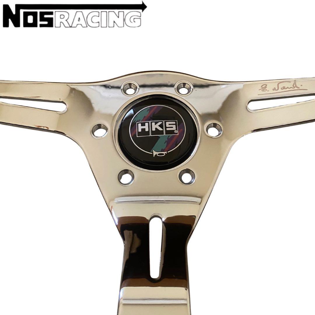 HKS Nardiステアリングホイール ウッドレザー14インチ