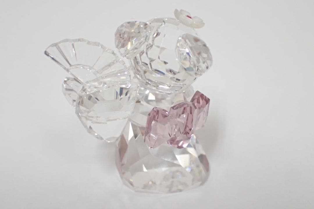 4/未使用品 スワロフスキー クリスベア クミコ 扇子 着物 日本舞踊 置物