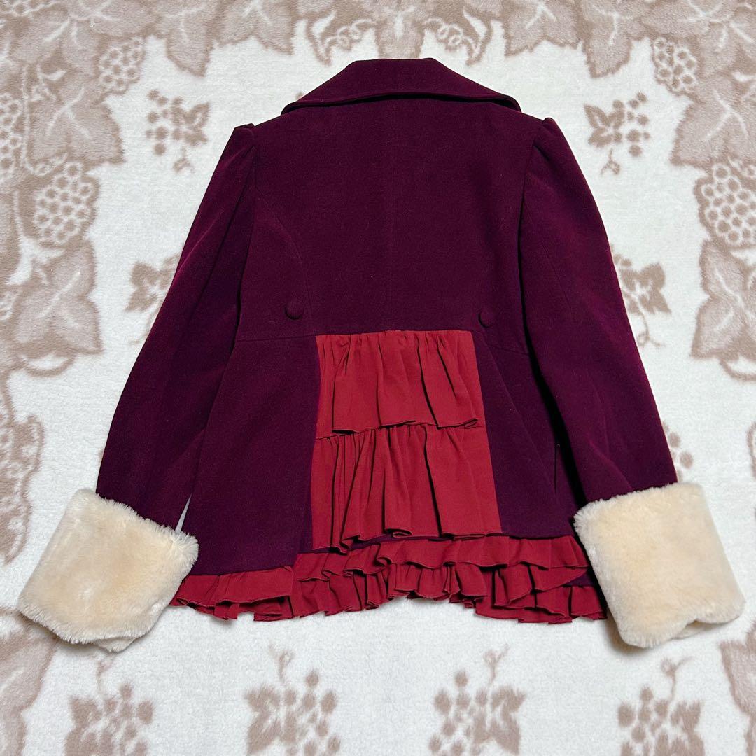 Alice and the Pirates フェザーローズ刺繍 ウール コート