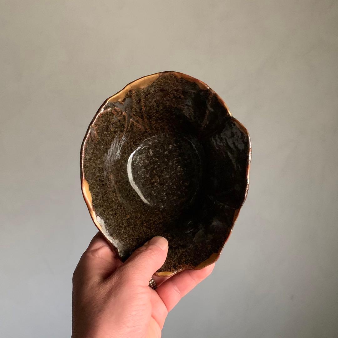 古丹波 蓮葉形 茶碗 鉢 茶道具 古美術 茶碗 古道具 アンティーク 丹波焼