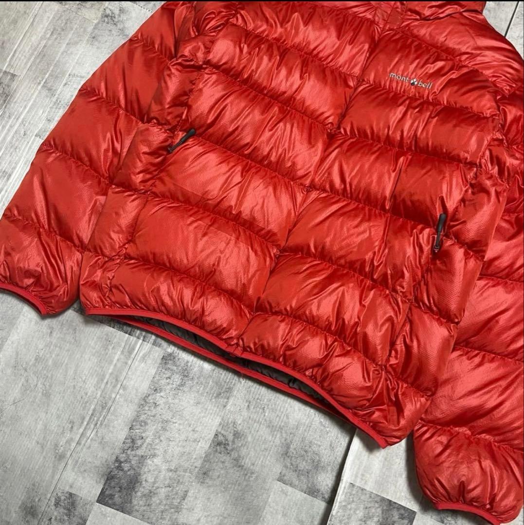 モンベル　ライトアルパインダウンパーカ　赤　オレンジ　XL　800FP