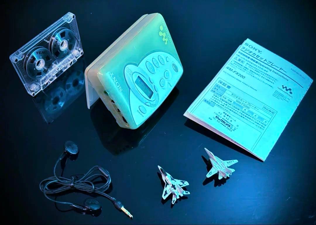 カセットウォークマン SONY WM-FX200 薄い緑「整備済み、完動超美品」