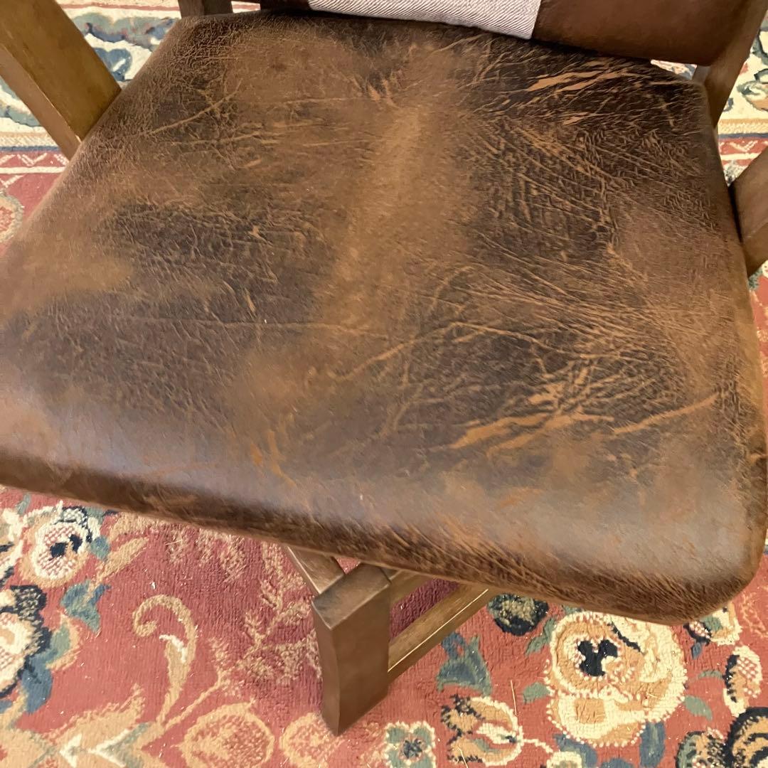 ② 北欧レトロ 上久商店 大川家具 ノゾミ 回転式 天然木製椅子 アームチェア