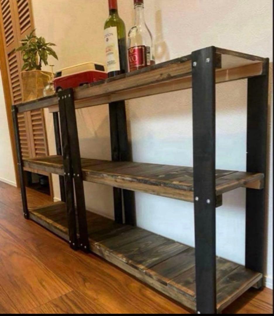本日23時まで限定価格　アイアン風3段ラック　ブルックリン　インダストリアル