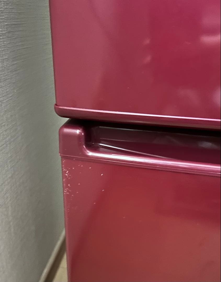 アクア AQUA 17J 冷凍庫　冷蔵庫　赤　レッド 一人暮らし　家電　2ドア