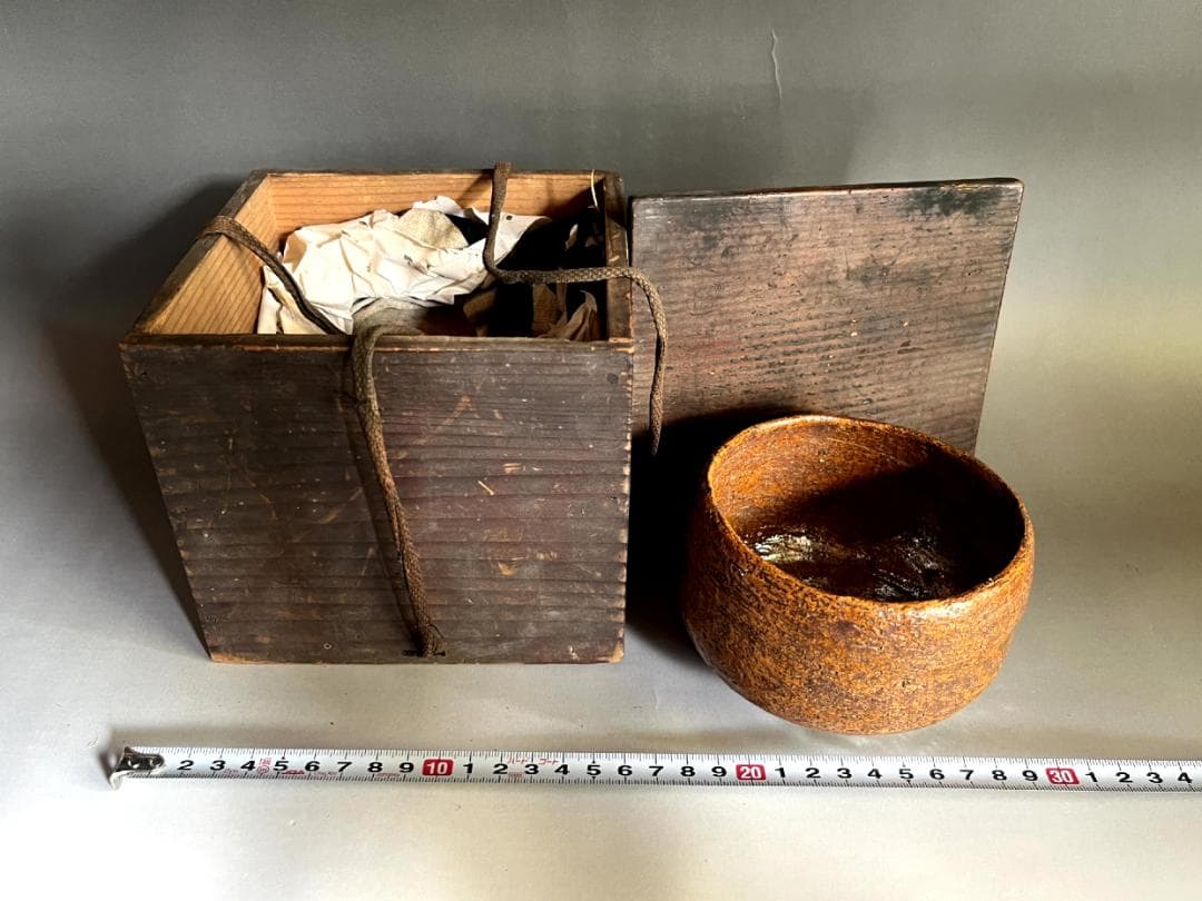 茶碗■大樋 飴釉 朝山 江戸期 お茶道具 古美術 時代物 骨董品■