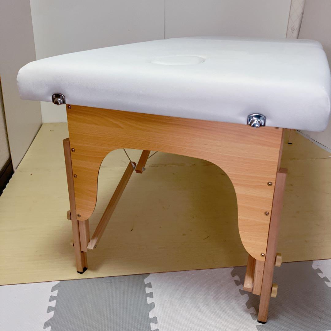 折りたたみ　エステベッド　マッサージベッド　簡易ベッド　カラーホワイト