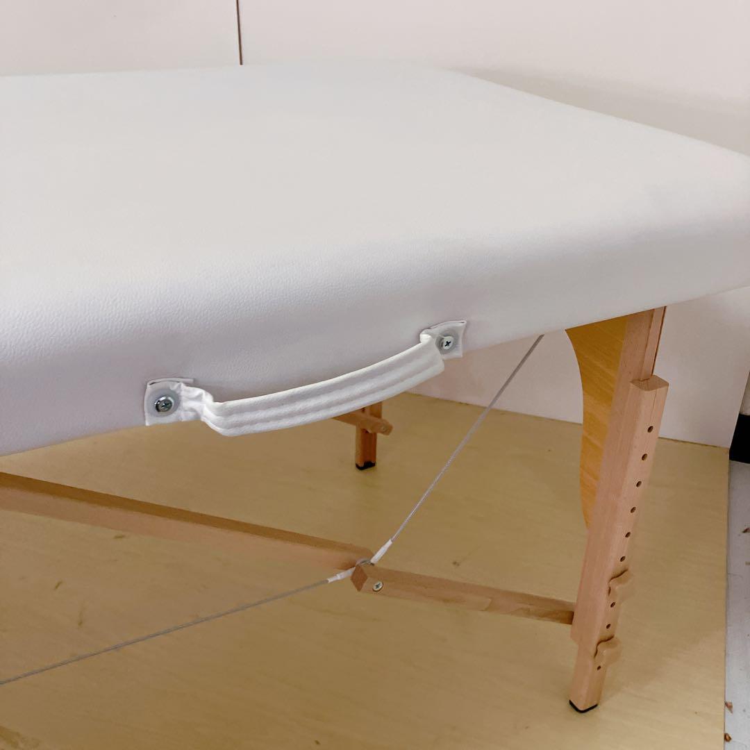 折りたたみ　エステベッド　マッサージベッド　簡易ベッド　カラーホワイト