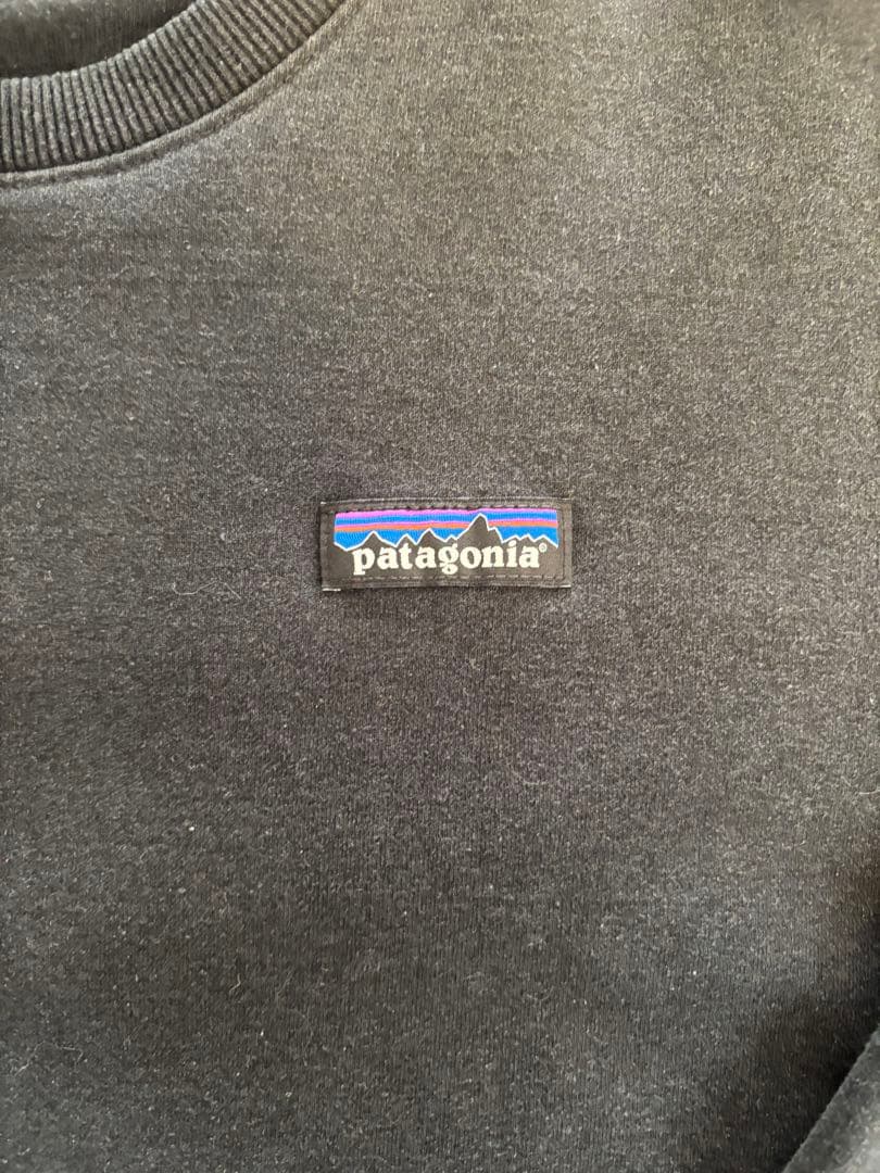 patagonia ダウンジャケット ベージュ 黒スウェット S