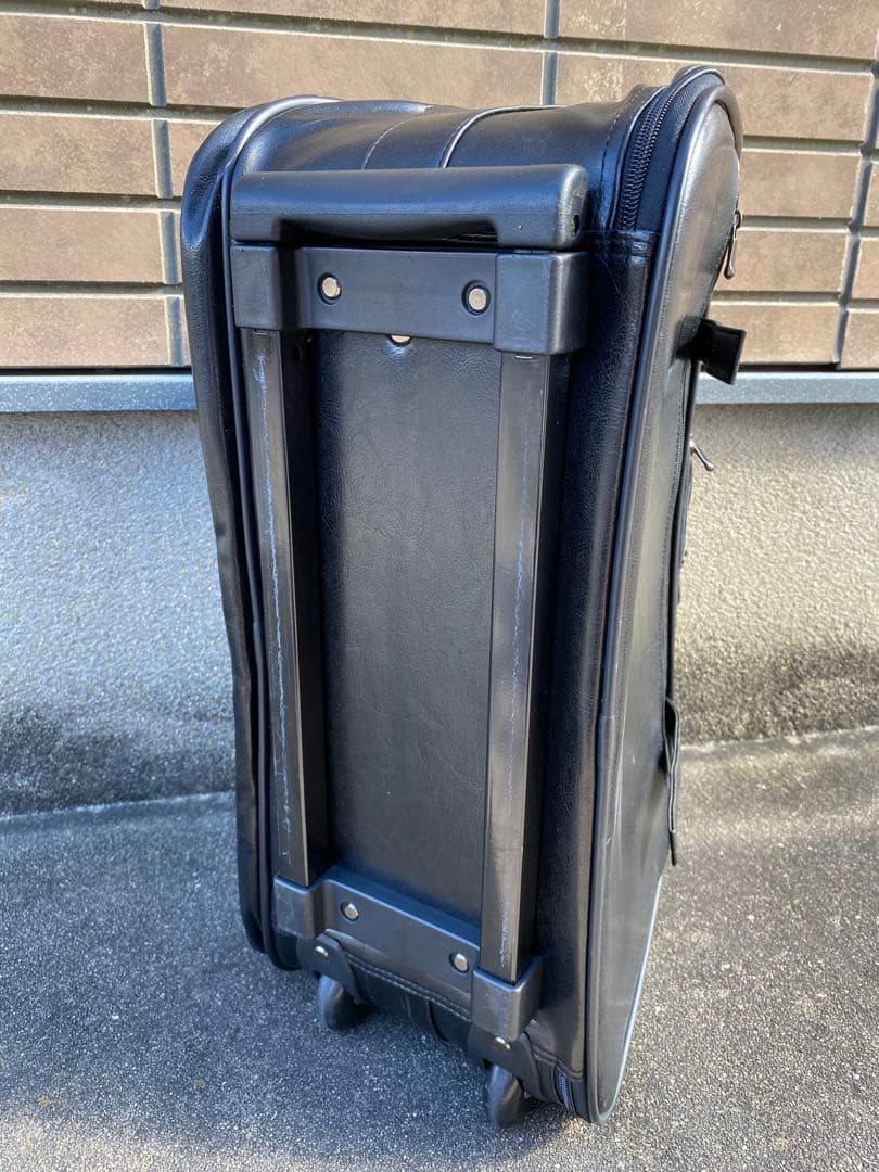【希少】ダレスバッグ型キャリーバッグ オールレザー ブラック 自立型 2段階