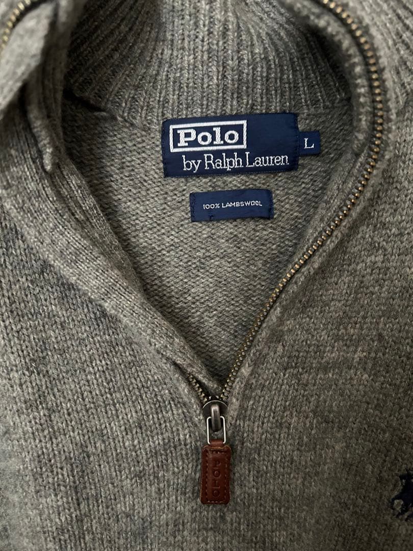 Polo by Ralph Lauren グレー ハーフジップ　ニット