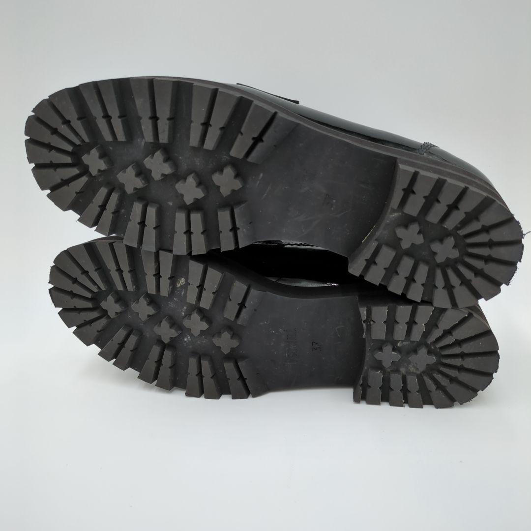 美品　未使用に近い　Pertini ペルティニ　エナメル　厚底　ローファー　37