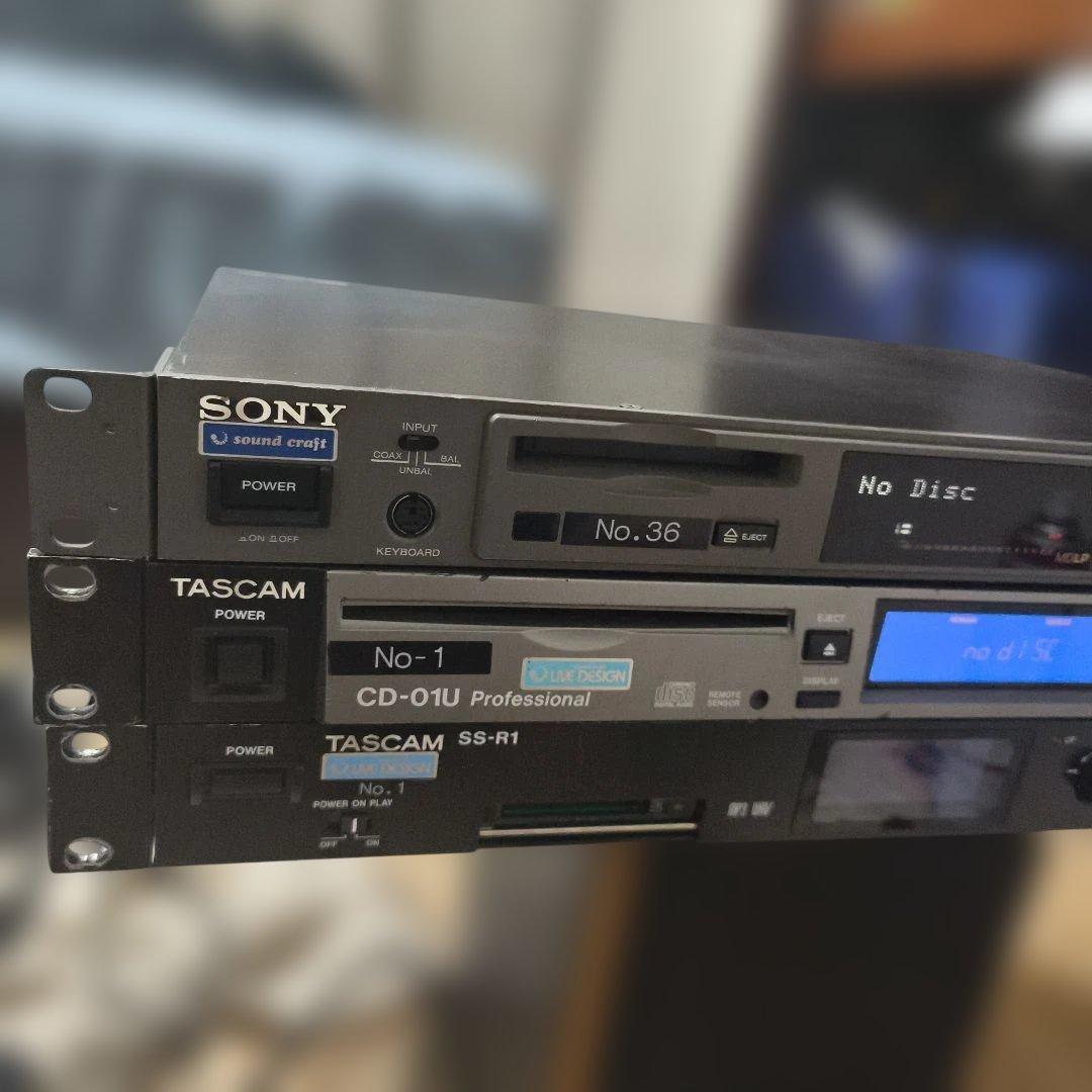 ラジオ・コンポ TASCAM tascam cd 01u-SONY MDS-E12 MD A1