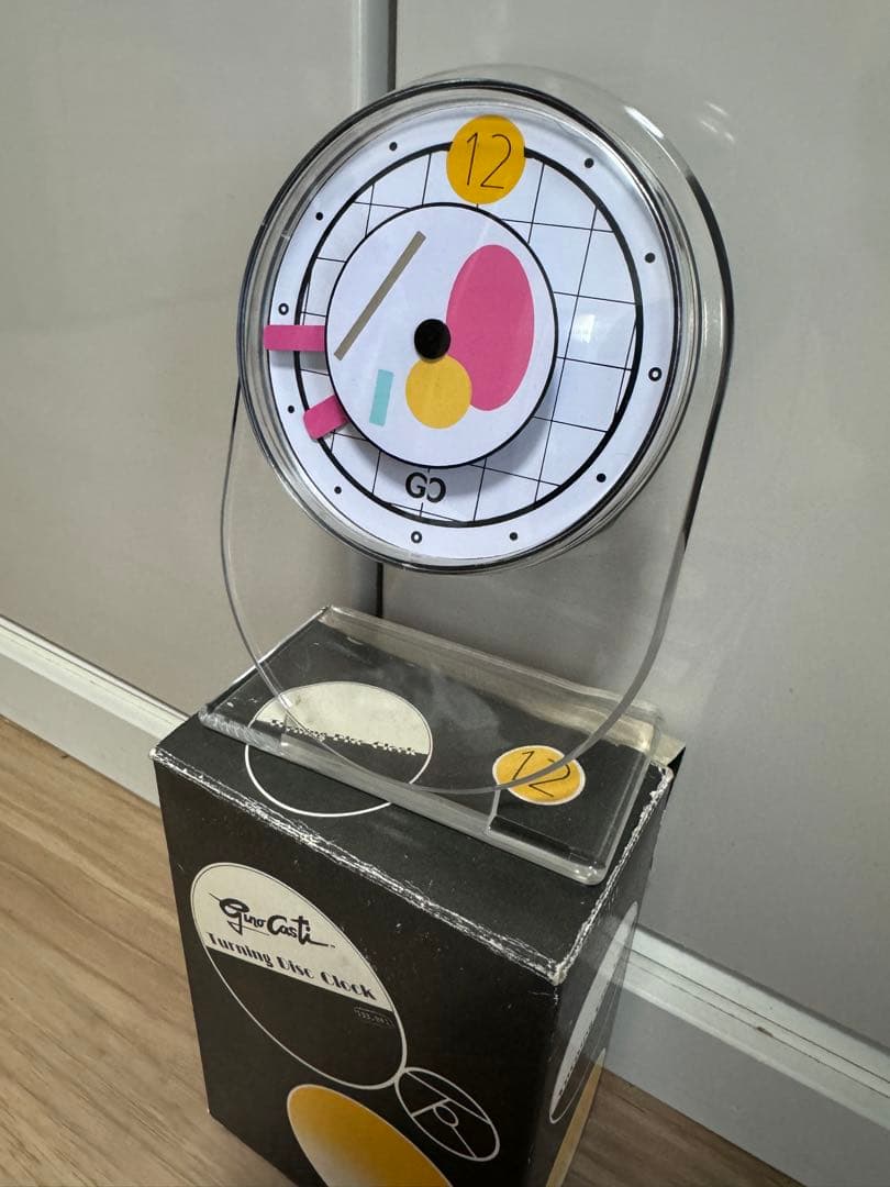 箱付き美品！ポストモダン置き時計 メンフィスデザイン 倉俣士郎掛け時計インテリア