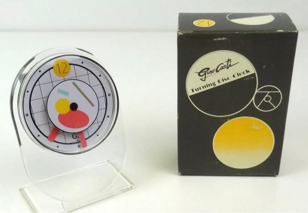 箱付き美品！ポストモダン置き時計 メンフィスデザイン 倉俣士郎掛け時計インテリア