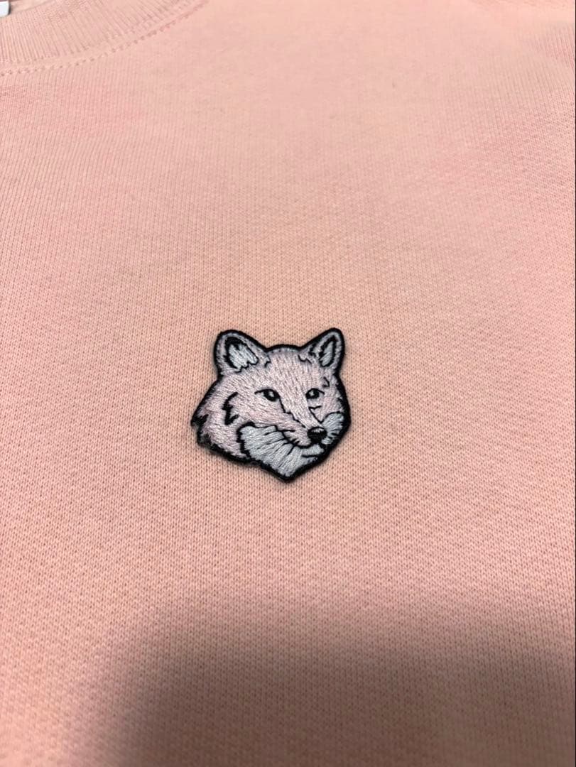 メゾンキツネ★FOX HEAD PATCH トレーナー 裏起毛 ベビーピンク