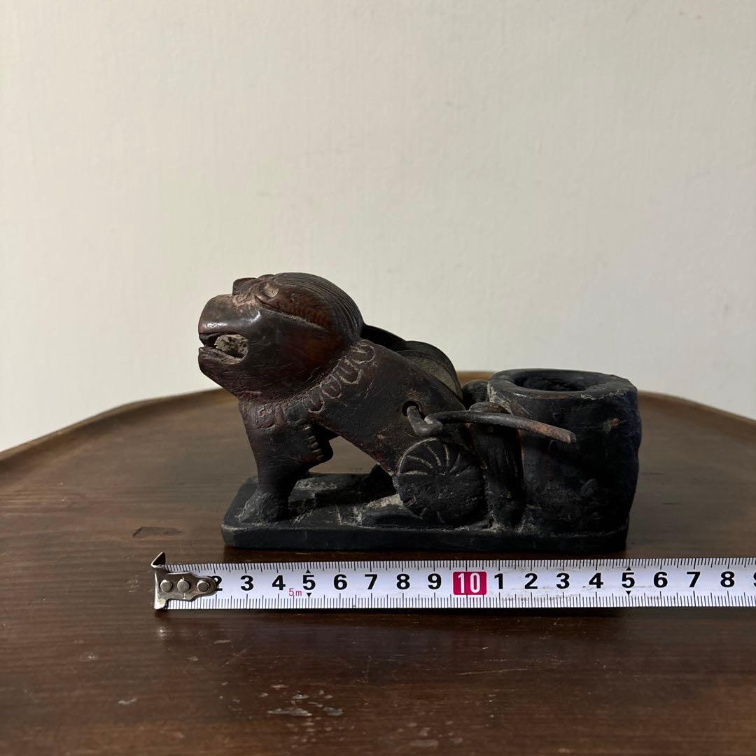 李朝墨壺　アンティーク　韓国骨董　狛犬　招き猫　福助　古美術　朝鮮古美術　木工品