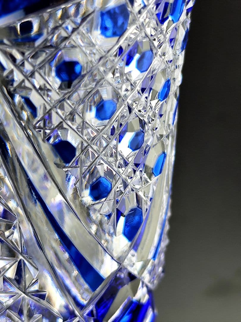 希少品☆江戸切子☆木村泰典 ワイングラス 脚付杯（切子 江戸切子 薩摩切子）