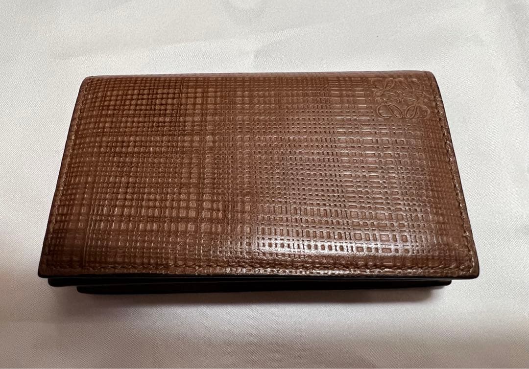 LOEWE(ロエベ) 型押しレザーカードケース(名刺入れ) メンズ/レディース