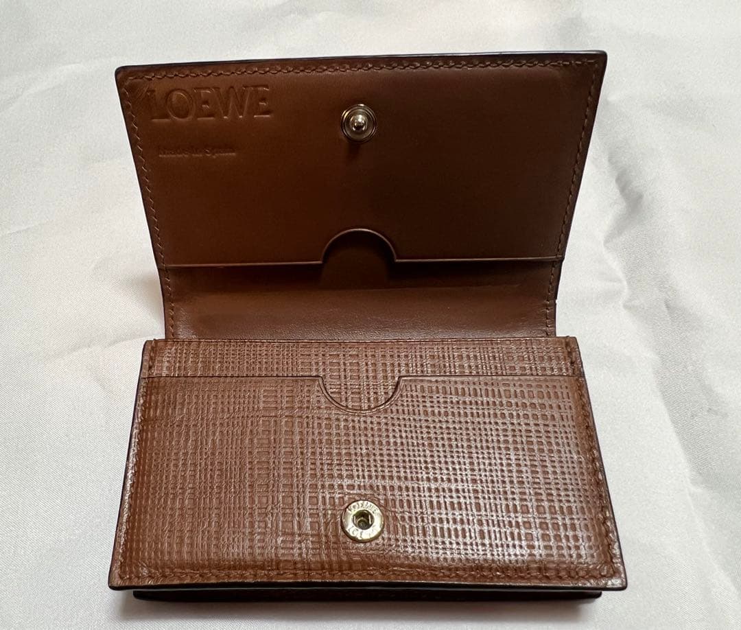 LOEWE(ロエベ) 型押しレザーカードケース(名刺入れ) メンズ/レディース