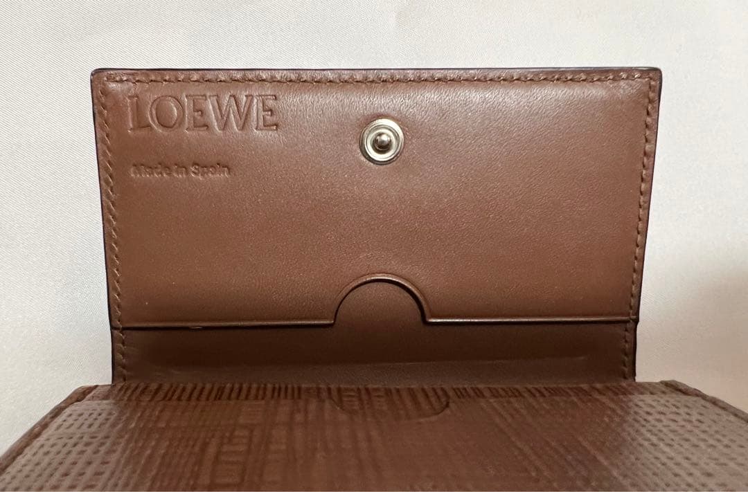 LOEWE(ロエベ) 型押しレザーカードケース(名刺入れ) メンズ/レディース